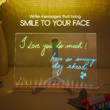 Magical 3D LED Rewritable Message Board with 12 Multicolour Pens™