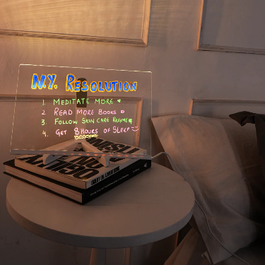 Magical 3D LED Rewritable Message Board with 12 Multicolour Pens™